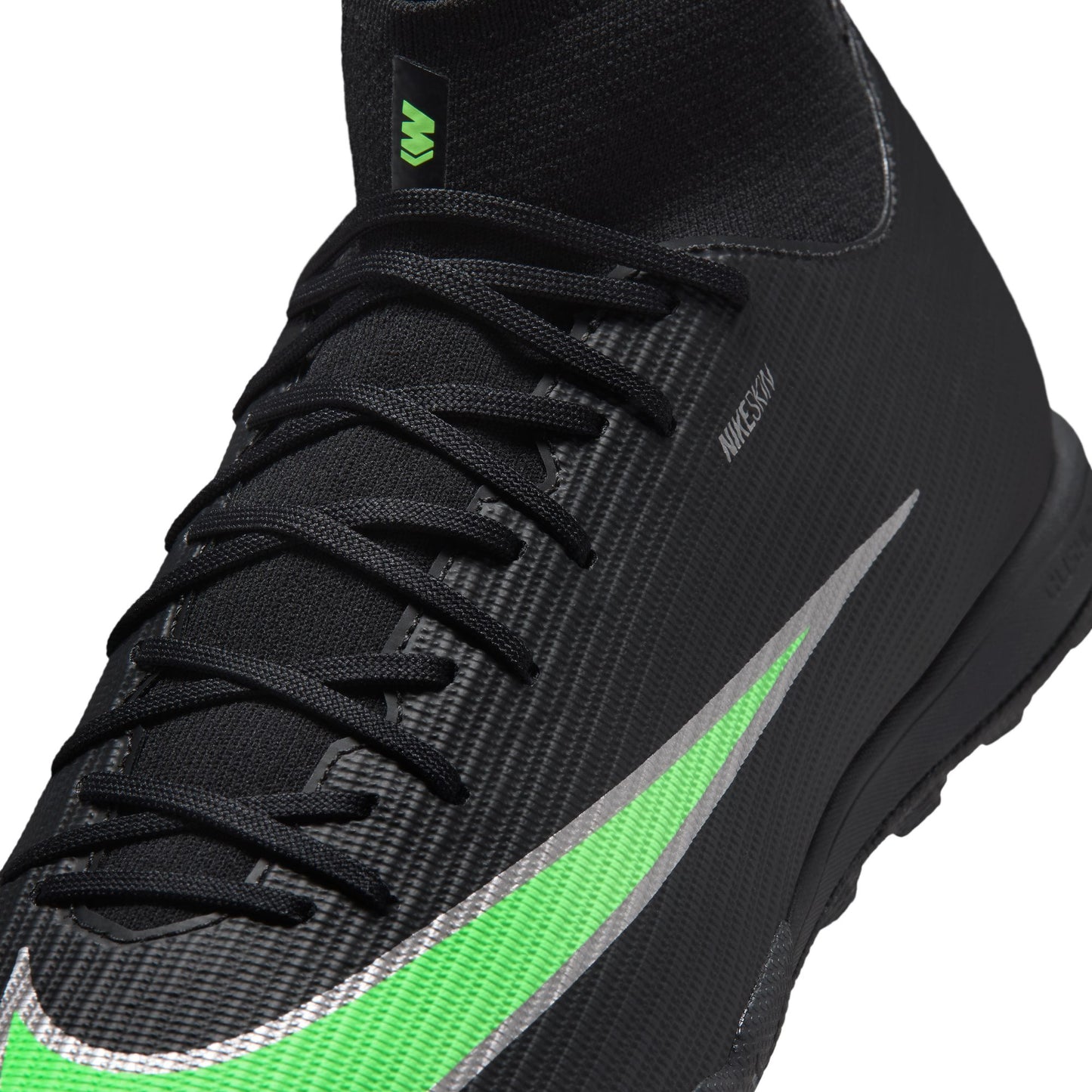 Nike Air Zoom Mercurial Superfly 11 Academy TF Turf Soccer Shoes - Black/ Green Illusion Black