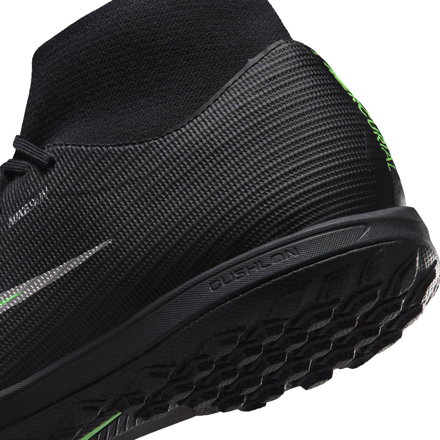 Nike Air Zoom Mercurial Superfly 11 Academy TF Turf Soccer Shoes - Black/ Green Illusion Black