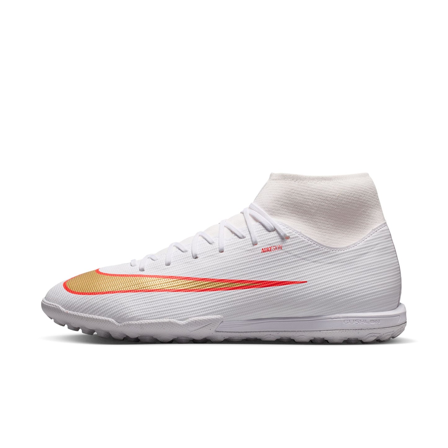Nike Air Zoom Mercurial Superfly 11 Academy TF Turf Soccer Shoes -White/ Blur/ Bright Crimson