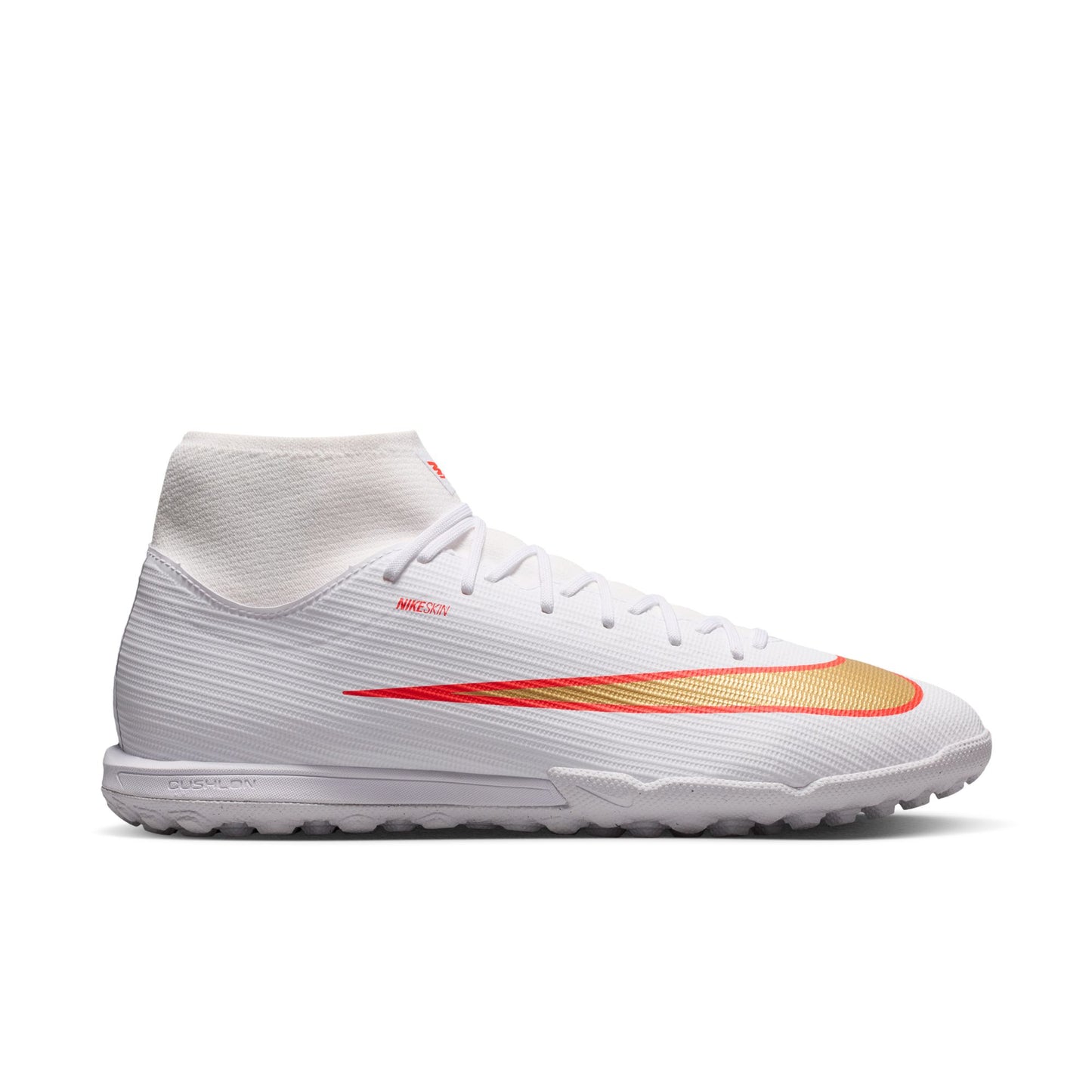 Nike Air Zoom Mercurial Superfly 11 Academy TF Turf Soccer Shoes -White/ Blur/ Bright Crimson