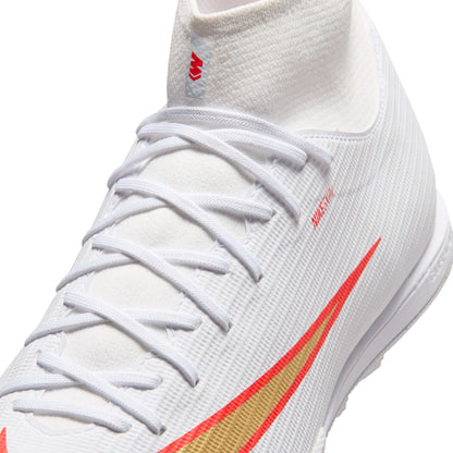 Nike Air Zoom Mercurial Superfly 11 Academy TF Turf Soccer Shoes -White/ Blur/ Bright Crimson