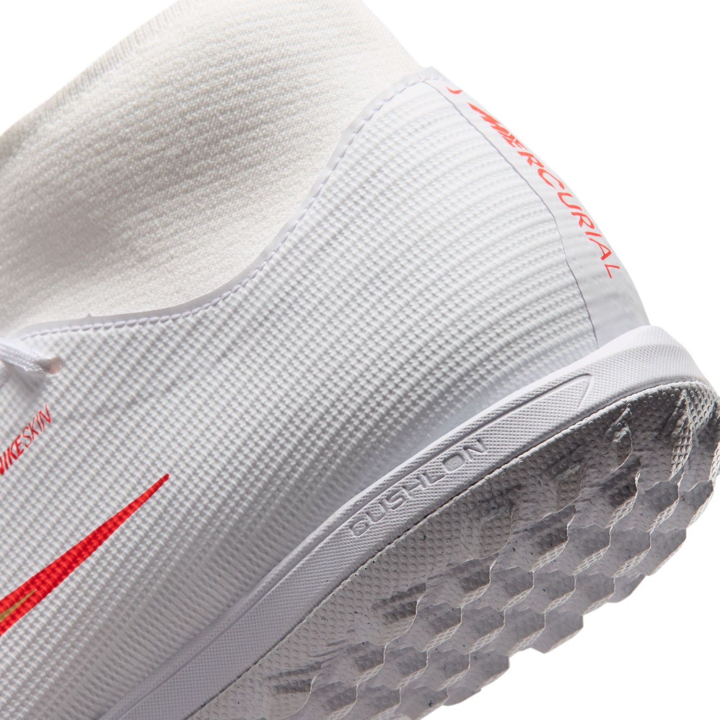 Nike Air Zoom Mercurial Superfly 11 Academy TF Turf Soccer Shoes -White/ Blur/ Bright Crimson