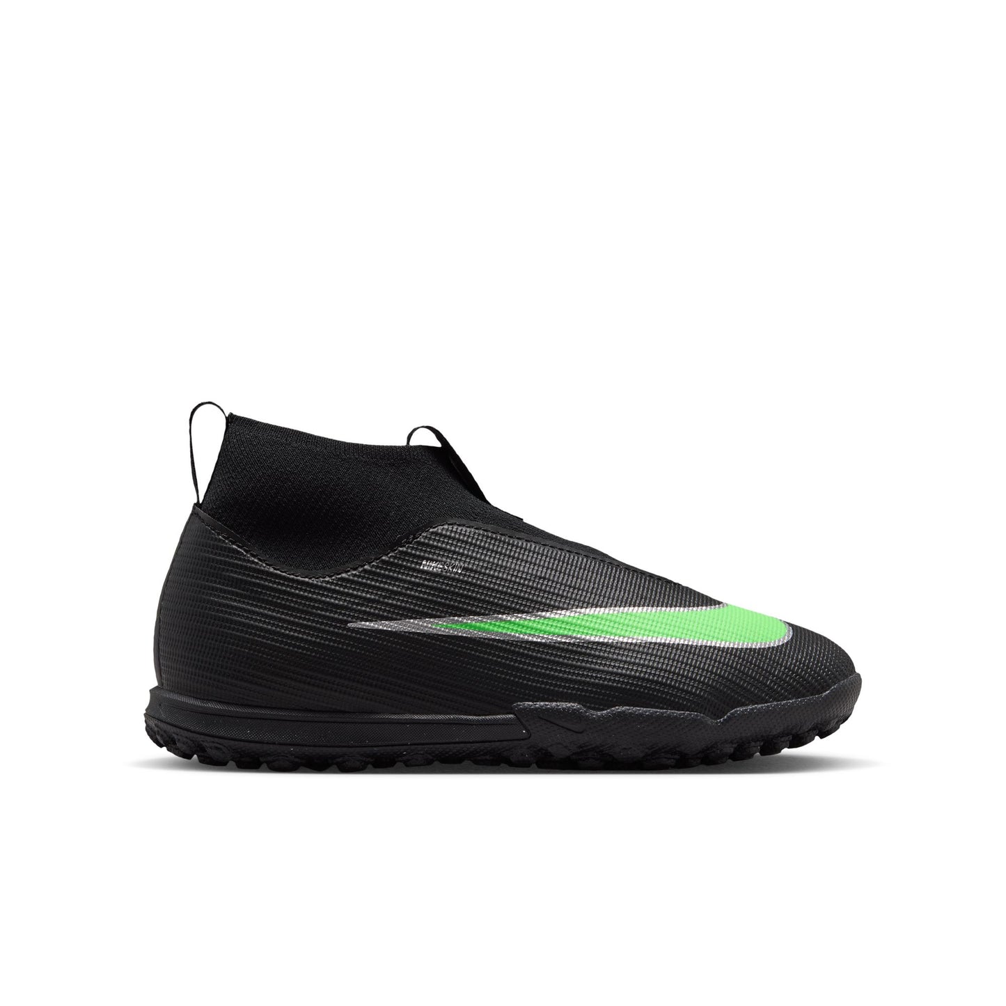 Nike Junior Superfly 11 Academy TF Turf Soccer Shoes - Black/ Illusion Green/ Black