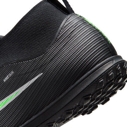 Nike Junior Superfly 11 Academy TF Turf Soccer Shoes - Black/ Illusion Green/ Black