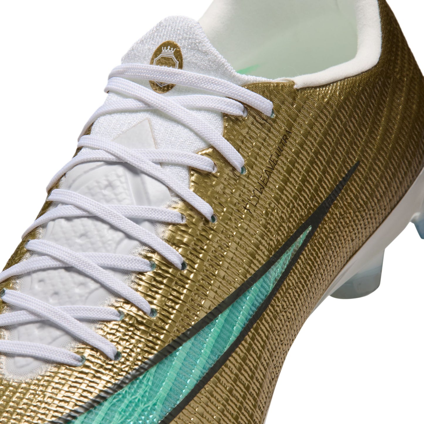 Nike Mercurial Superfly 11 Elite Kylian Mbappe  FG Firm Ground Soccer Cleat - Metallic Gold / Green Glow