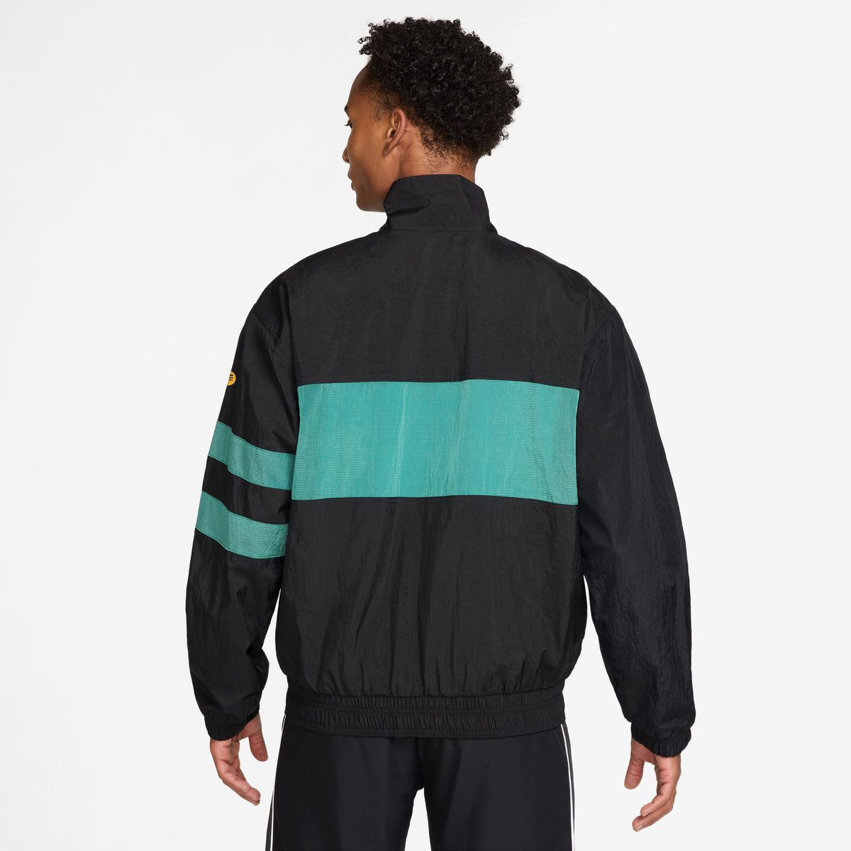 Men's  Nike Barcelona RPL i96 Track Jacket - Black/ Green Frost/ University Gold