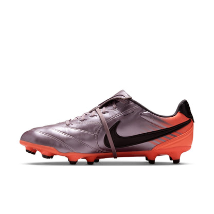 Nike Tiempo Ligera Pro FG Firm-Ground Soccer Cleats/BLEACHED LILAC/BLACK-TOTAL ORANGE