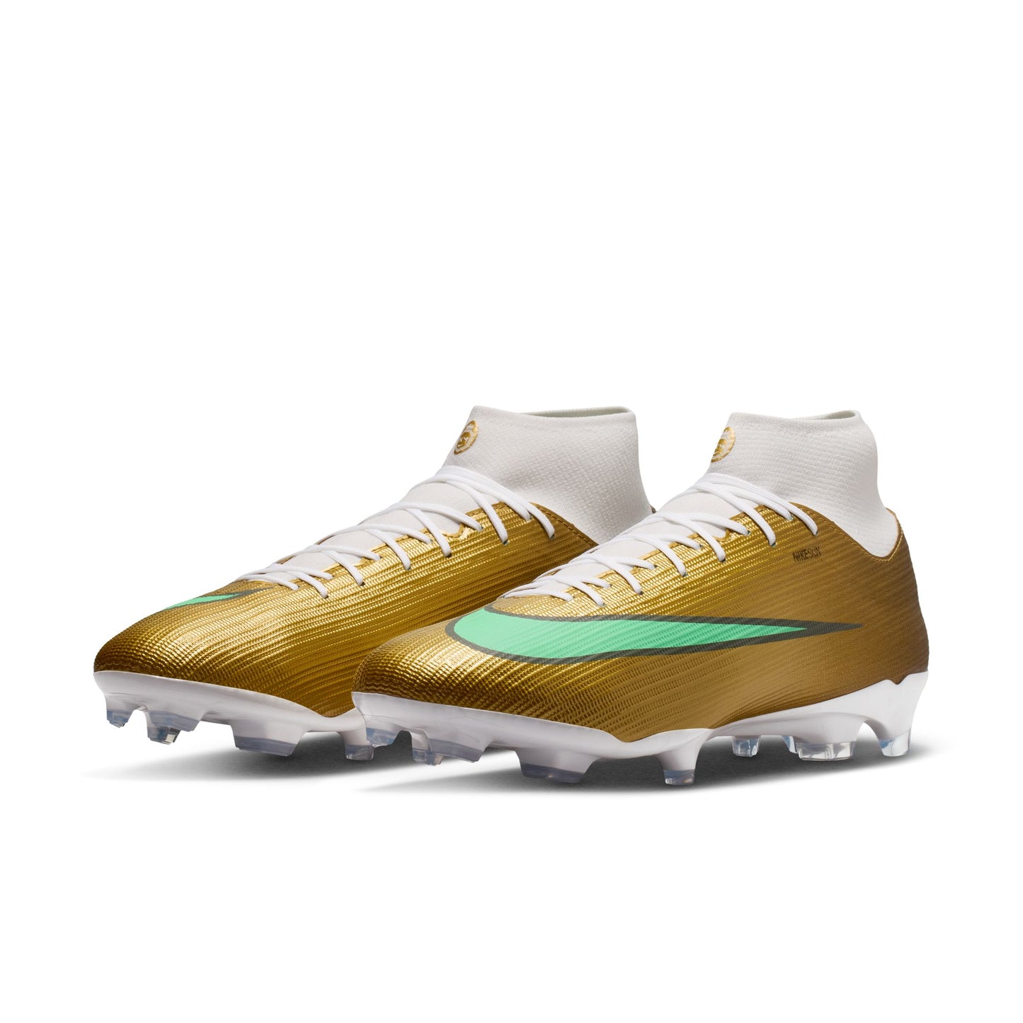 Nike Air Zoom Mercurial Superfly 11 Academy Kylian Mbappé FG Firm Ground Soccer Cleats - Metallic Gold/ Green Glow
