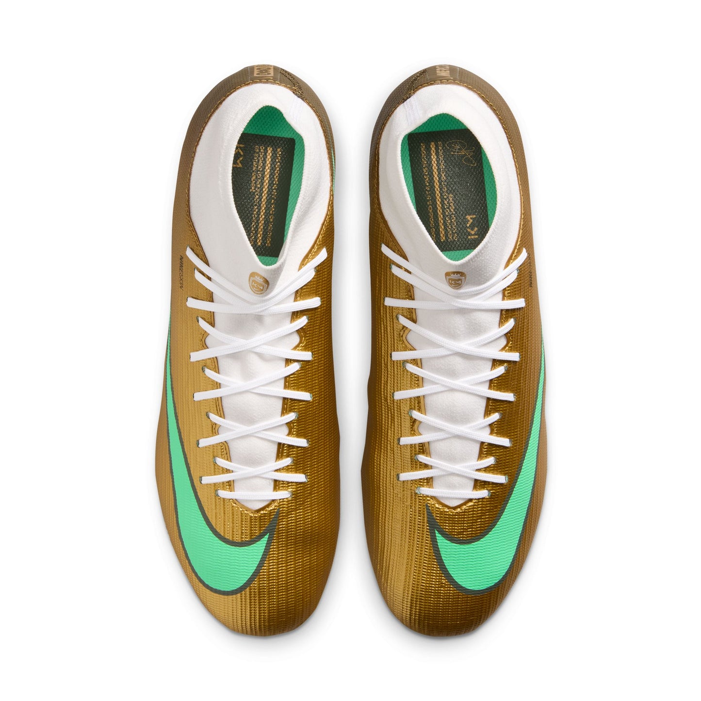 Nike Air Zoom Mercurial Superfly 11 Academy Kylian Mbappé FG Firm Ground Soccer Cleats - Metallic Gold/ Green Glow