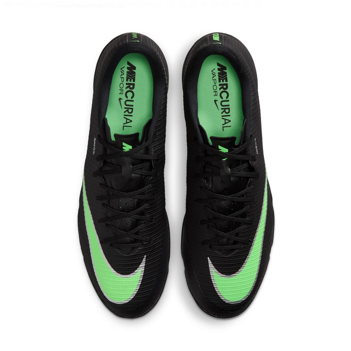 Nike Zoom Mercurial Vapor 17 Academy TF Turf Soccer Shoes - Black/ Green Illusion Black