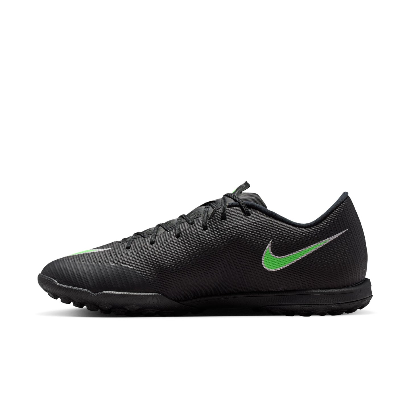 Nike Zoom Mercurial Vapor 17 Academy TF Turf Soccer Shoes - Black/ Green Illusion Black