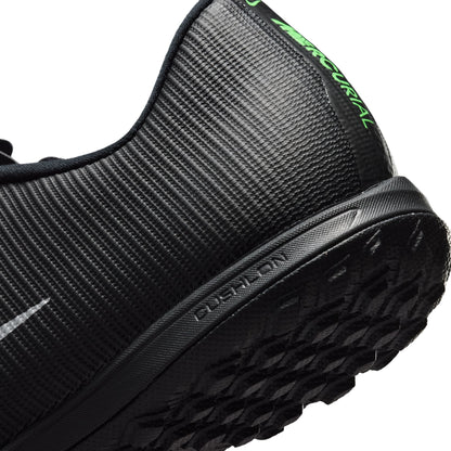 Nike Zoom Mercurial Vapor 17 Academy TF Turf Soccer Shoes - Black/ Green Illusion Black