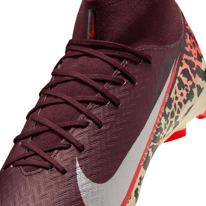 Nike Air Zoom Mercurial Superfly 10 Academy FG Firm Ground Soccer Cleats NU3 - Burgundy Crush/ Metallic Silver
