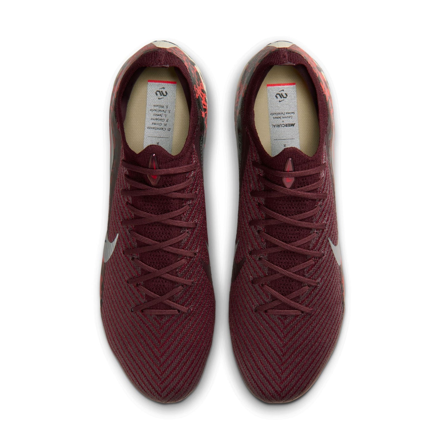 Nike United Vapor 16 Elite Firm-Ground Low-Top Soccer Cleats- Burgundy Crush/Metallic Silver