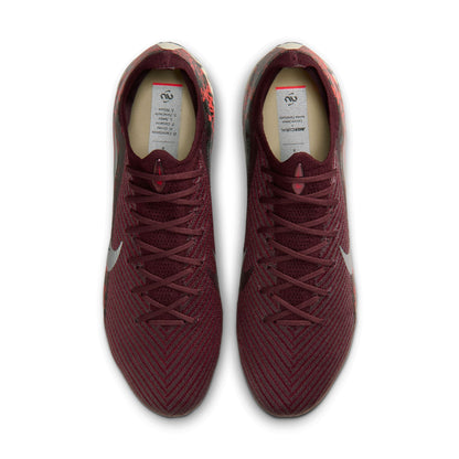 Nike United Vapor 16 Elite Firm-Ground Low-Top Soccer Cleats- Burgundy Crush/Metallic Silver
