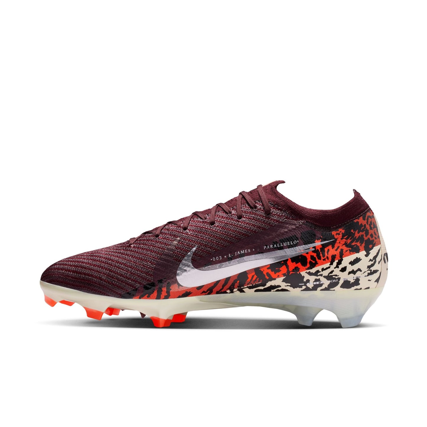 Nike United Vapor 16 Elite Firm-Ground Low-Top Soccer Cleats- Burgundy Crush/Metallic Silver