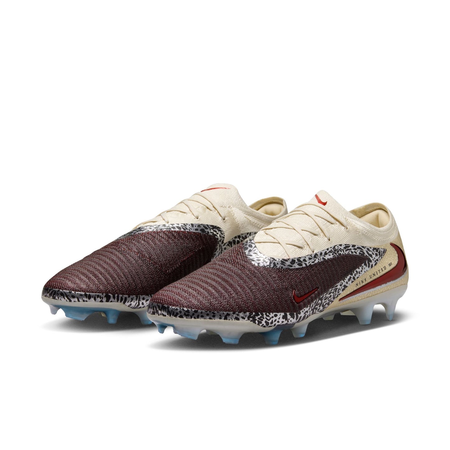 Nike United Phantom 6 Low Elite FG Firm Ground Soccer Cleat - Burgundy Crush/University Red/Fossil