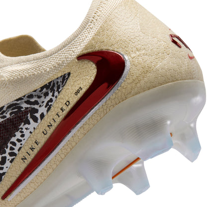 Nike United Phantom 6 Low Elite FG Firm Ground Soccer Cleat - Burgundy Crush/University Red/Fossil
