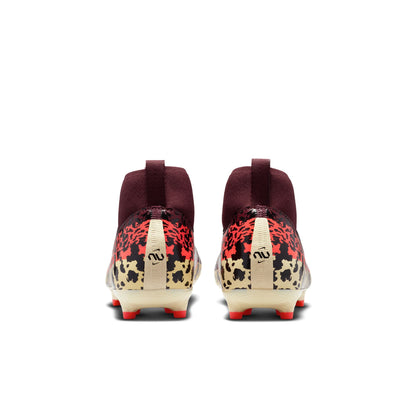 Nike Junior Superfly 10 Academy FG/MG Firm Ground/Multi Ground NU3 Soccer Shoes - Burgundy Crush/ Metallic Silver