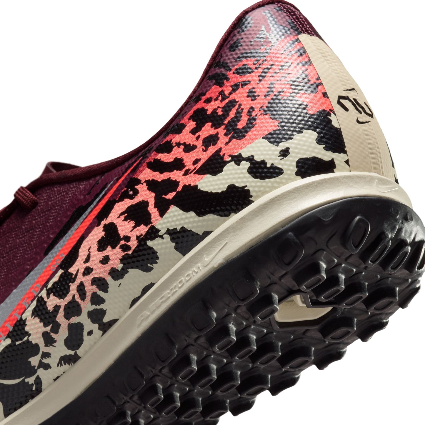Nike Zoom Mercurial Vapor 16 Academy NU3 TF Turf Soccer Shoes - Burgundy Crush/ Metallic Silver