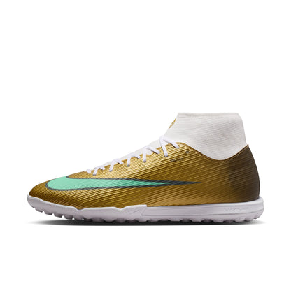 Nike Air Zoom Mercurial Superfly 11 Academy Kylian Mbappé TF Turf Soccer Shoes - Metallic Gold/ Green Glow