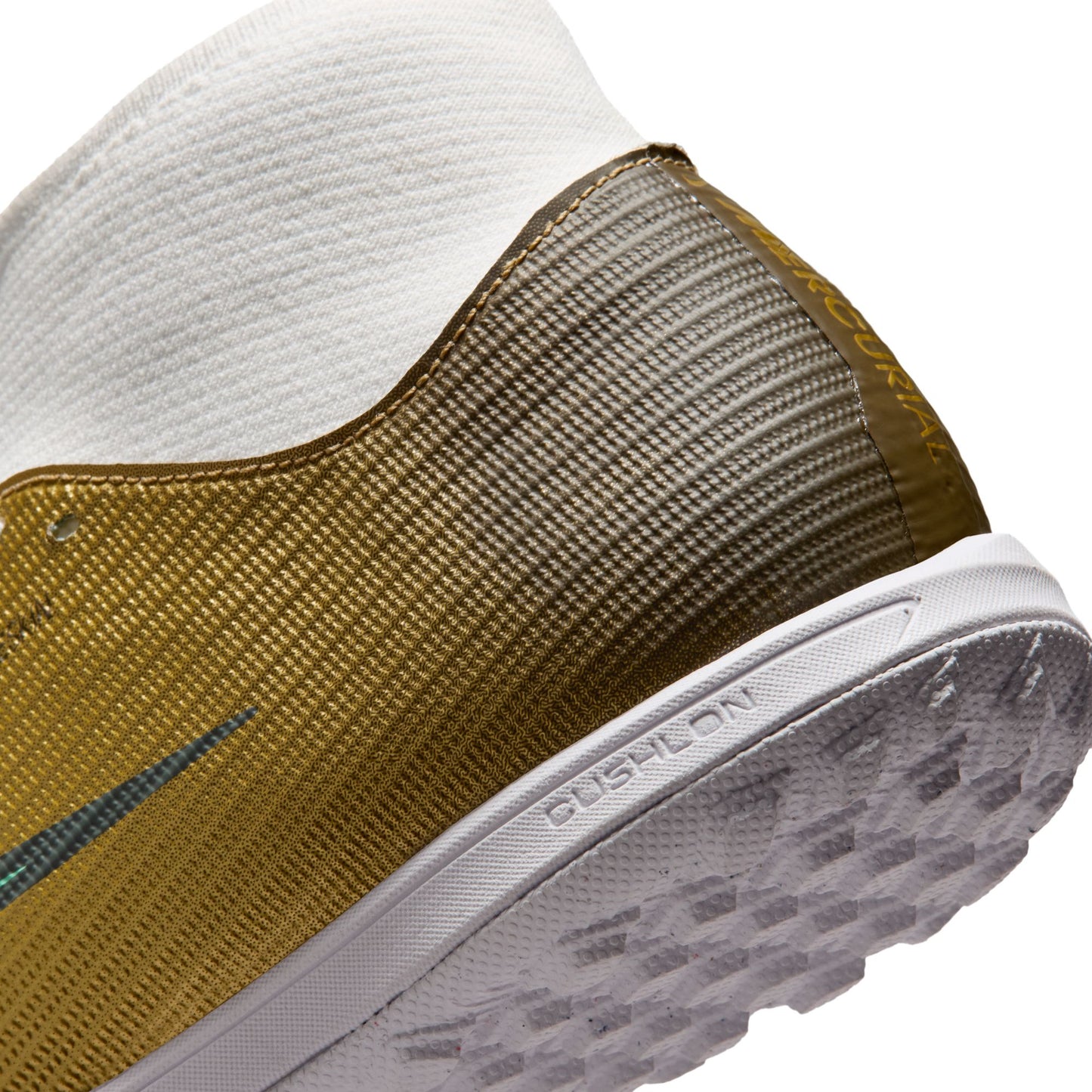 Nike Air Zoom Mercurial Superfly 11 Academy Kylian Mbappé TF Turf Soccer Shoes - Metallic Gold/ Green Glow