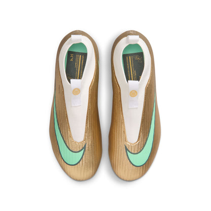 Nike Junior Superfly 10 Academy Kylian Mbappe Firm Ground Soccer Shoes - Metallic Gold/ Green Glow
