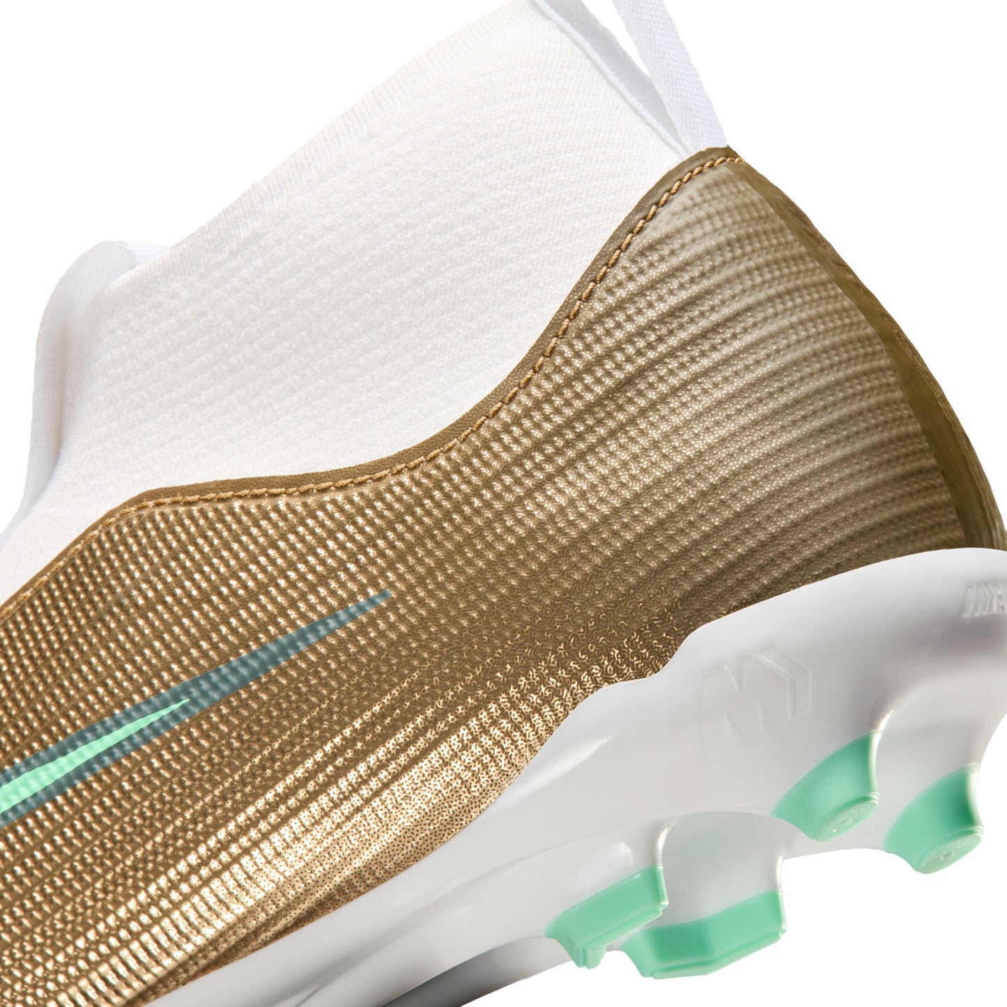 Nike Junior Superfly 10 Academy Kylian Mbappe Firm Ground Soccer Shoes - Metallic Gold/ Green Glow