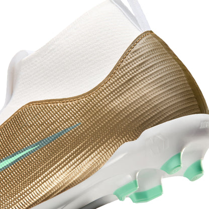 Nike Junior Superfly 10 Academy Kylian Mbappe Firm Ground Soccer Shoes - Metallic Gold/ Green Glow