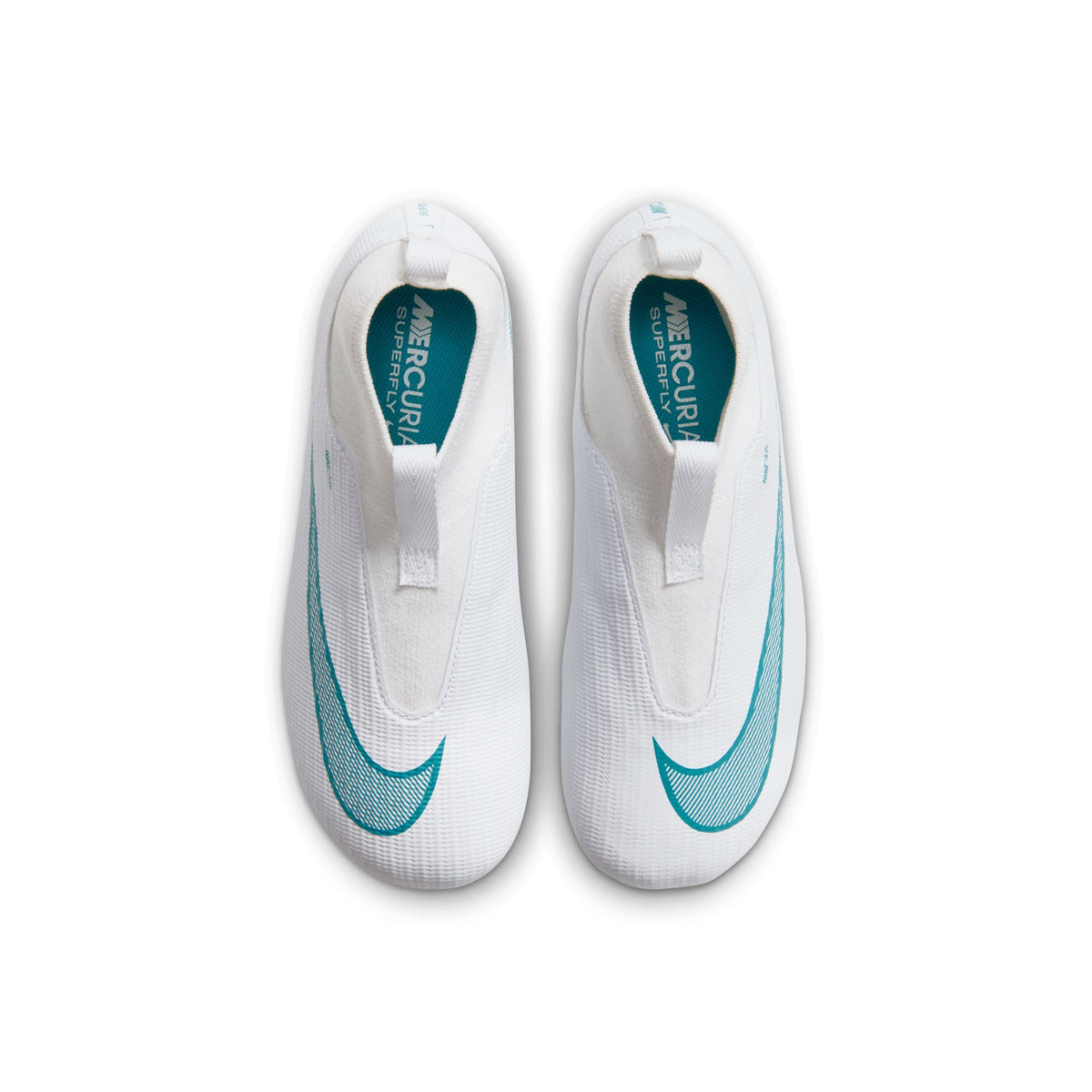 Nike Little Kids Mercurial Superfly 11 FG Firm Ground Soccer Shoes- White/ Dusty Cactus/ White