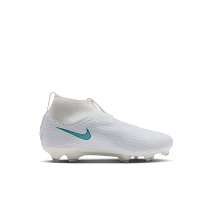Nike Little Kids Mercurial Superfly 11 FG Firm Ground Soccer Shoes- White/ Dusty Cactus/ White