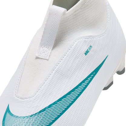 Nike Little Kids Mercurial Superfly 11 FG Firm Ground Soccer Shoes- White/ Dusty Cactus/ White