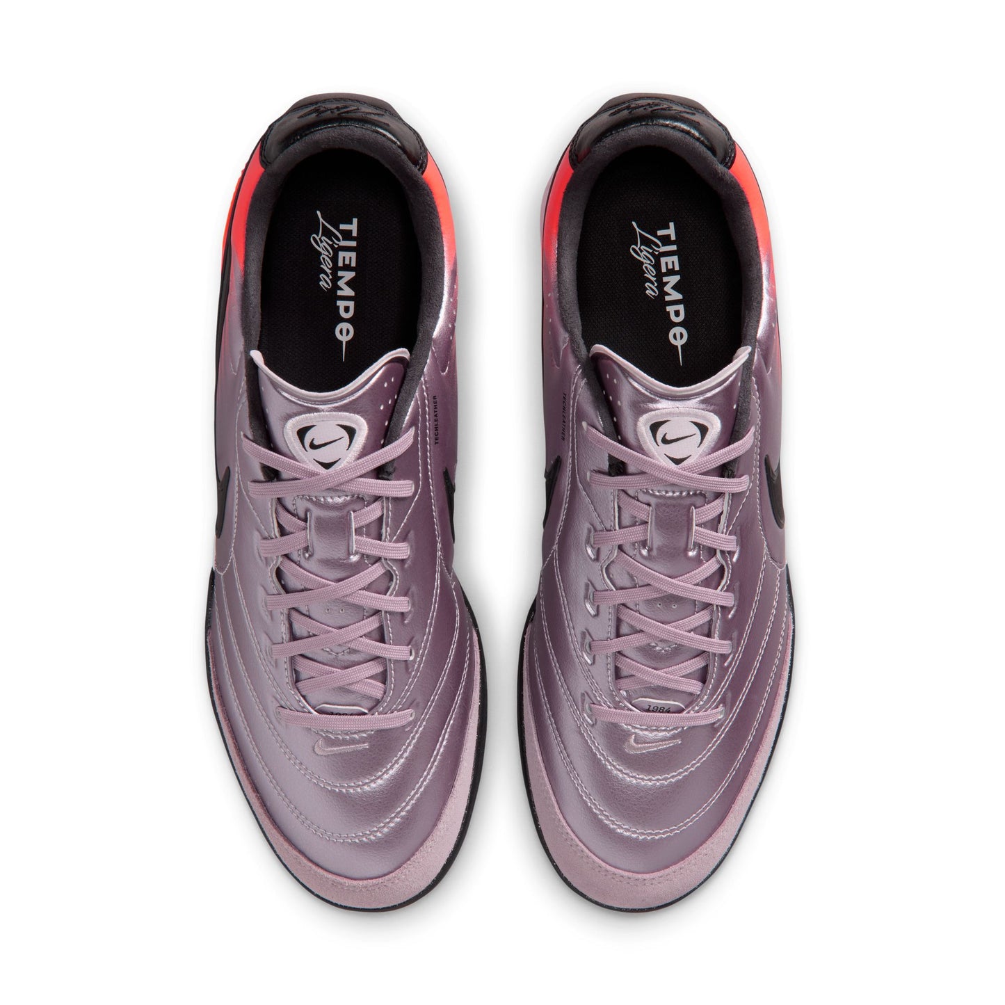 Nike Tiempo Ligera 10 Pro TF Turf Soccer Cleats - Bleached Lilac/ Black/ Total Orange