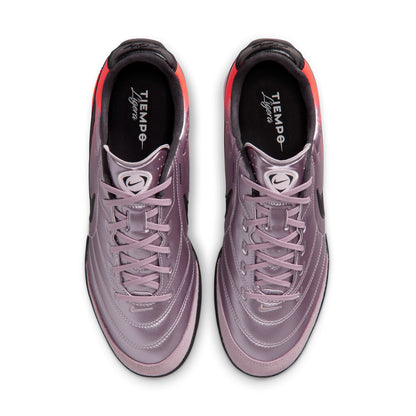 Nike Tiempo Ligera 10 Pro TF Turf Soccer Cleats - Bleached Lilac/ Black/ Total Orange