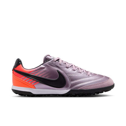 Nike Tiempo Ligera 10 Pro TF Turf Soccer Cleats - Bleached Lilac/ Black/ Total Orange