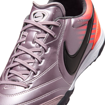 Nike Tiempo Ligera 10 Pro TF Turf Soccer Cleats - Bleached Lilac/ Black/ Total Orange