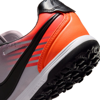 Nike Tiempo Ligera 10 Pro TF Turf Soccer Cleats - Bleached Lilac/ Black/ Total Orange