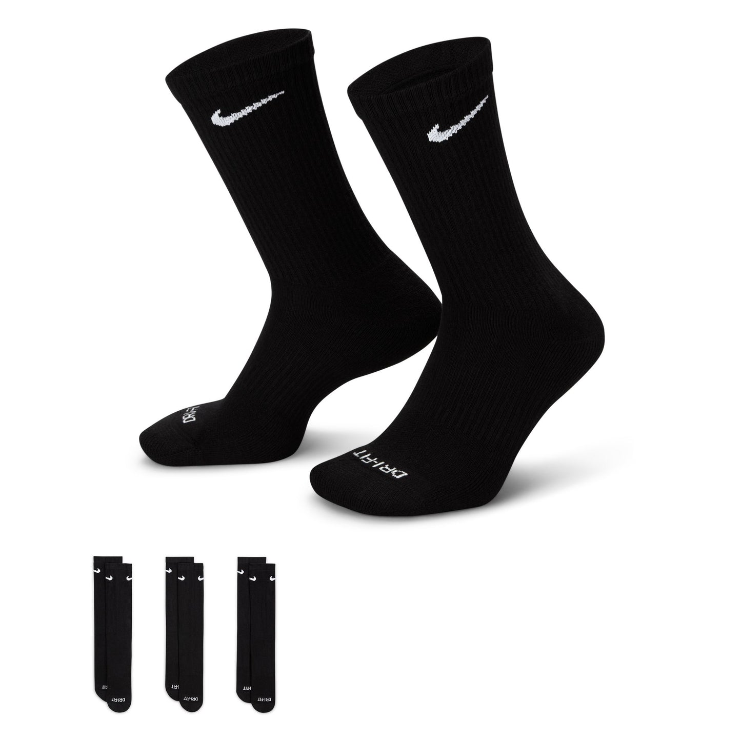 Nike Every Day Soccer Socks - Black/ White
