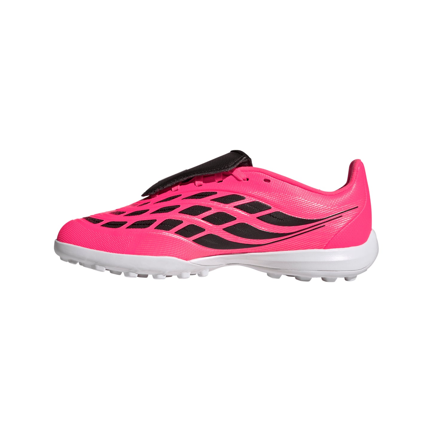 adidas Junior Predator League FT Fold Tongue TF Turf Soccer Shoes - Solar Turbo / Thermal Chrome / Core Black