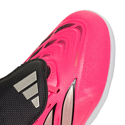 adidas Junior Predator League FT Fold Tongue TF Turf Soccer Shoes - Solar Turbo / Thermal Chrome / Core Black