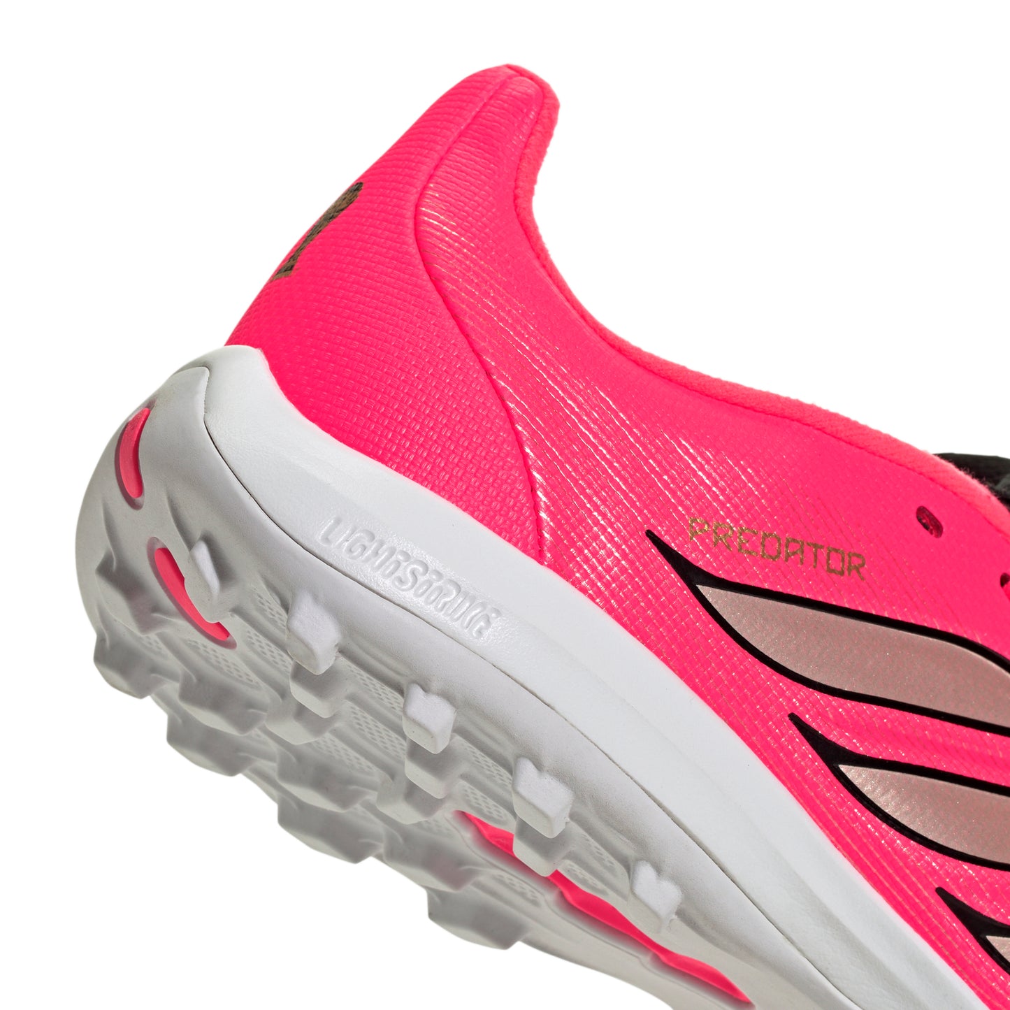 adidas Junior Predator League FT Fold Tongue TF Turf Soccer Shoes - Solar Turbo / Thermal Chrome / Core Black