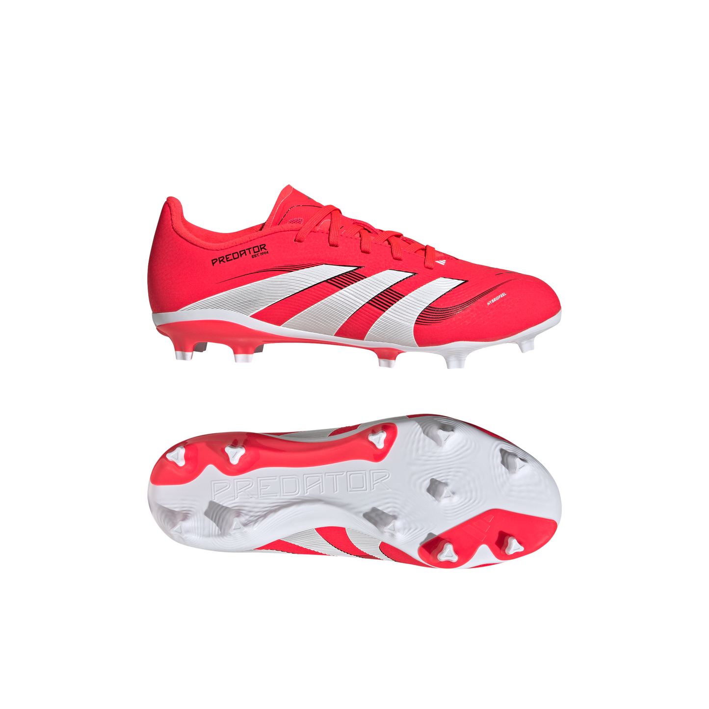 adidas Junior Predator League FG/MG Firm Ground Soccer Cleats - lucid red/ftwr white/core black