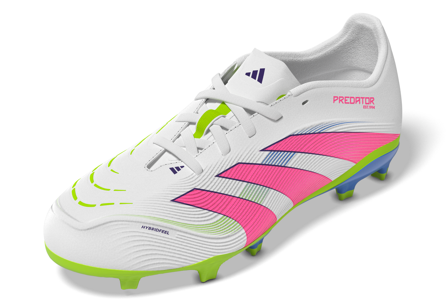 adidas Junior Predator League FG/MG Firm Ground Soccer Cleats - FTWhite/ LucPink/ Luclem