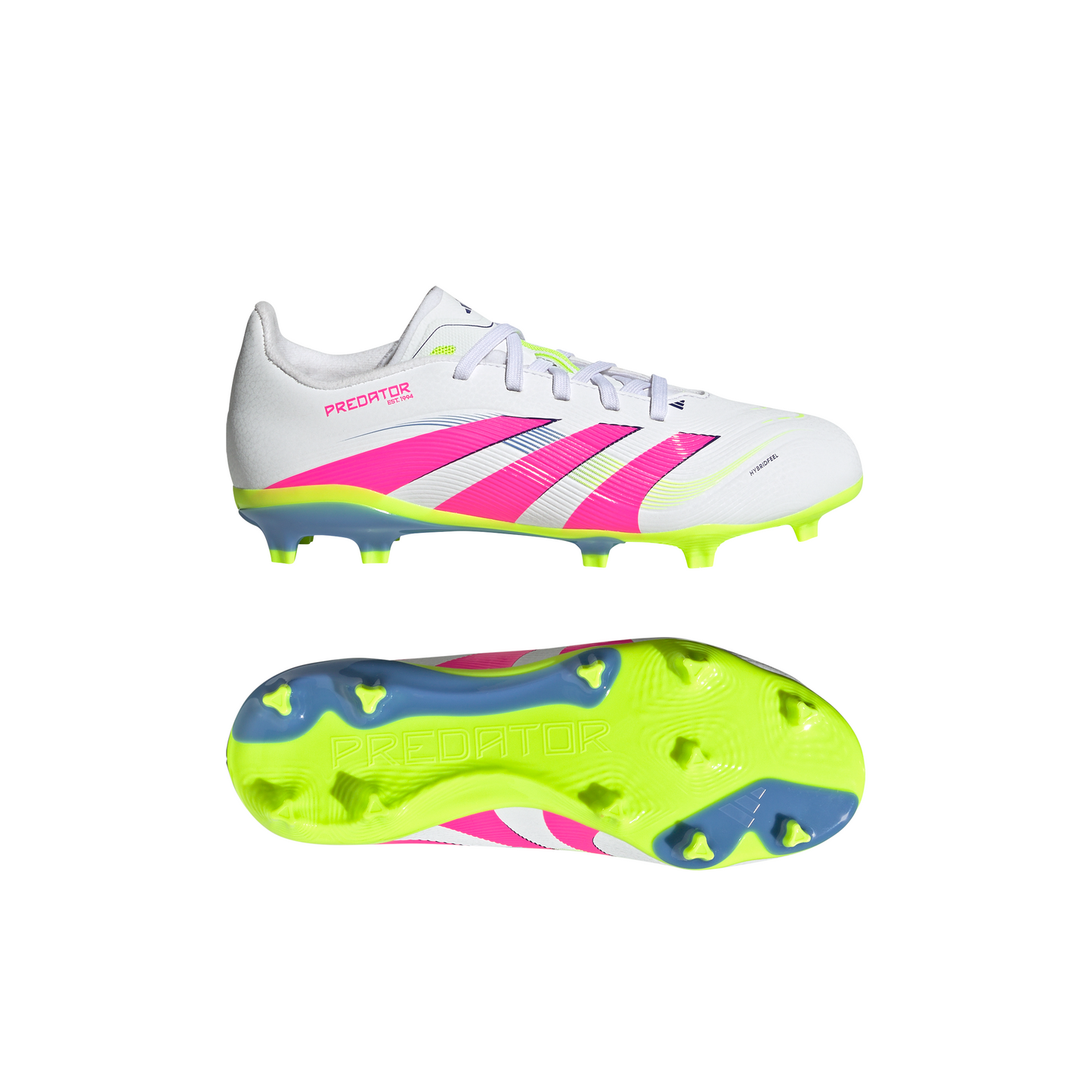 adidas Junior Predator League FG/MG Firm Ground Soccer Cleats - FTWhite/ LucPink/ Luclem