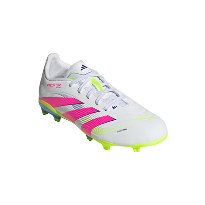 adidas Junior Predator League FG/MG Firm Ground Soccer Cleats - FTWhite/ LucPink/ Luclem