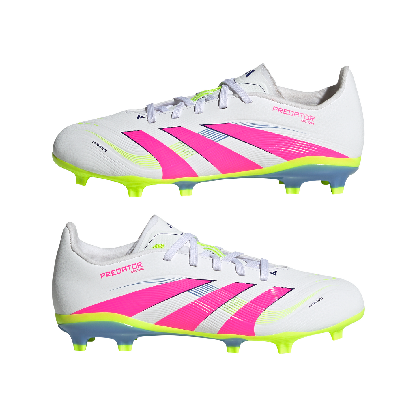adidas Junior Predator League FG/MG Firm Ground Soccer Cleats - FTWhite/ LucPink/ Luclem