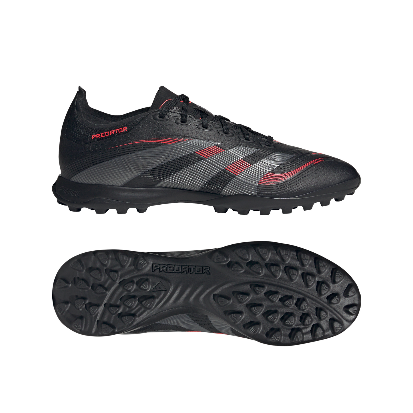 adidas Predator League TF Turf Soccer Shoes - core black/grey four/lucid red