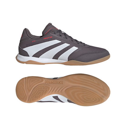 adidas Predator League IN indoor Soccer Shoes - grey strata/ftwr white/lucid red