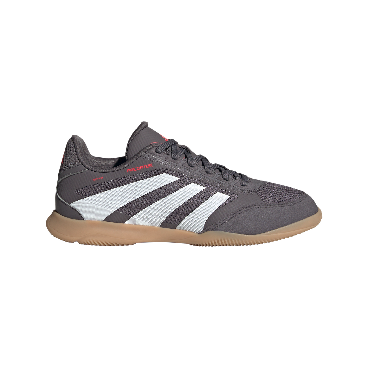 adidas Junior Predator League IN Indoor Soccer Shoes - Grey strata/ftwr white/lucid red