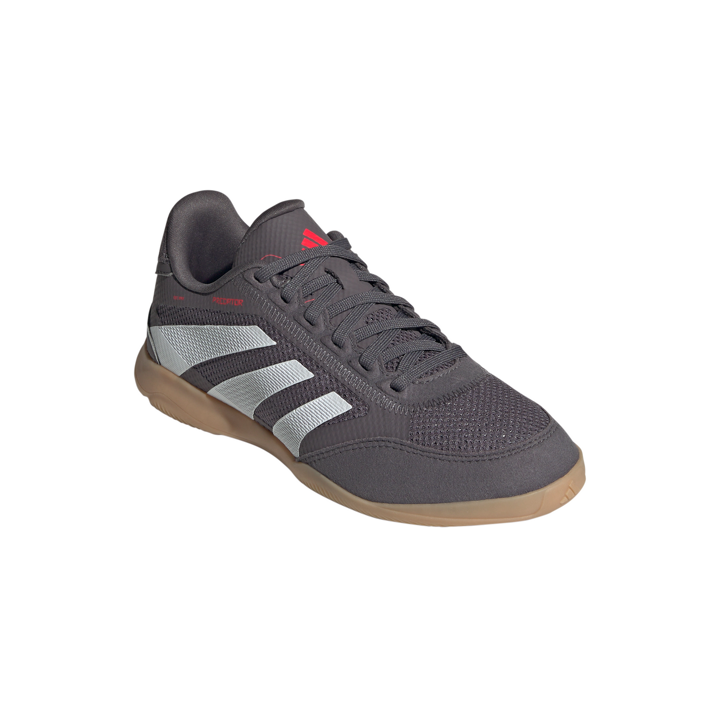 adidas Junior Predator League IN Indoor Soccer Shoes - Grey strata/ftwr white/lucid red